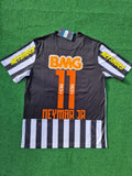 Neymar Jr Santos Fc 2009 2013 Black Retro Football Jersey – Back View