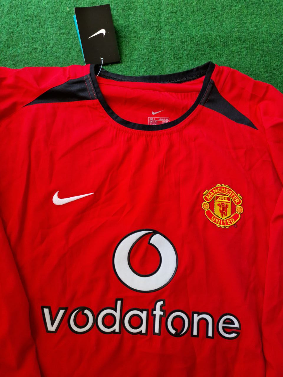 Cristiano Ronaldo Manchester United 2002 2004 Red Retro Long Sleeve Jersey – 5