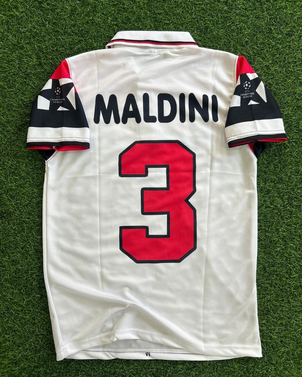 Paolo Maldini AC Milan Retro Jersey – Detailed View