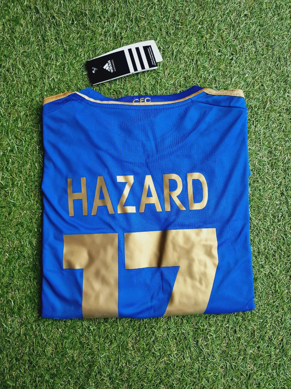 Eden Hazard Chelsea 2013 Europe League Final Amsterdam Blue Retro Football Jersey – 6