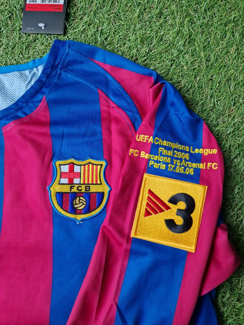 Ronaldinho Gaucho Barcelona 2006 Final Retro Long Sleeve Football Jersey – 5