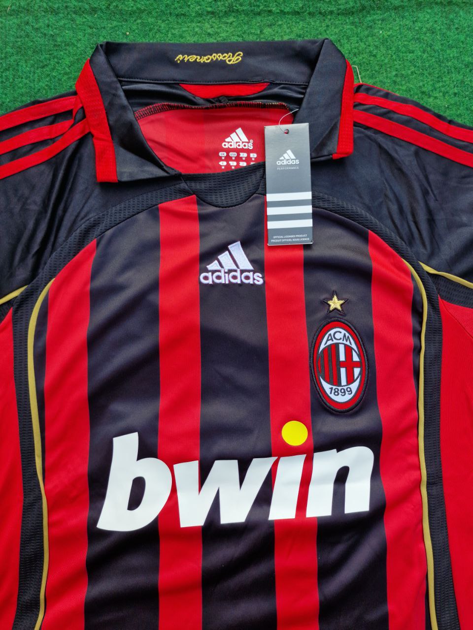 Clarence Seedorf 10 – AC Milan 2008-2009 Home Gold Printing Retro Kit Jersey – | | – 4