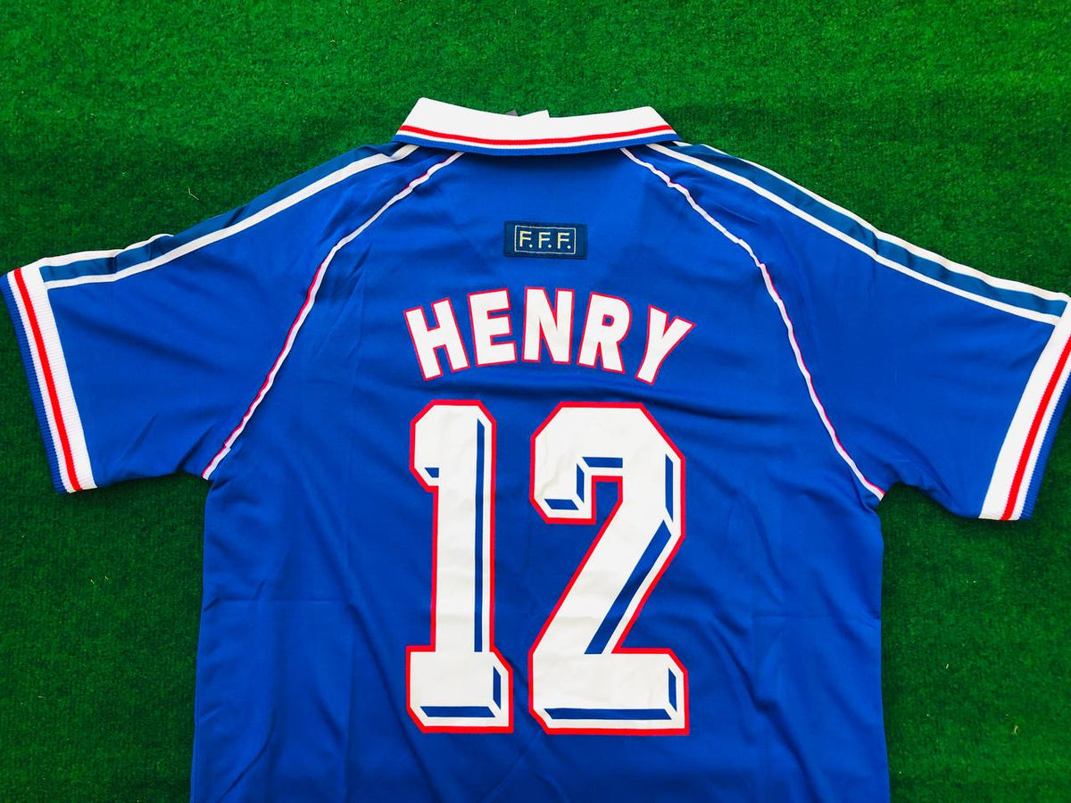 Thierry Henry France 1998 World Cup Retro Football Jersey – 5