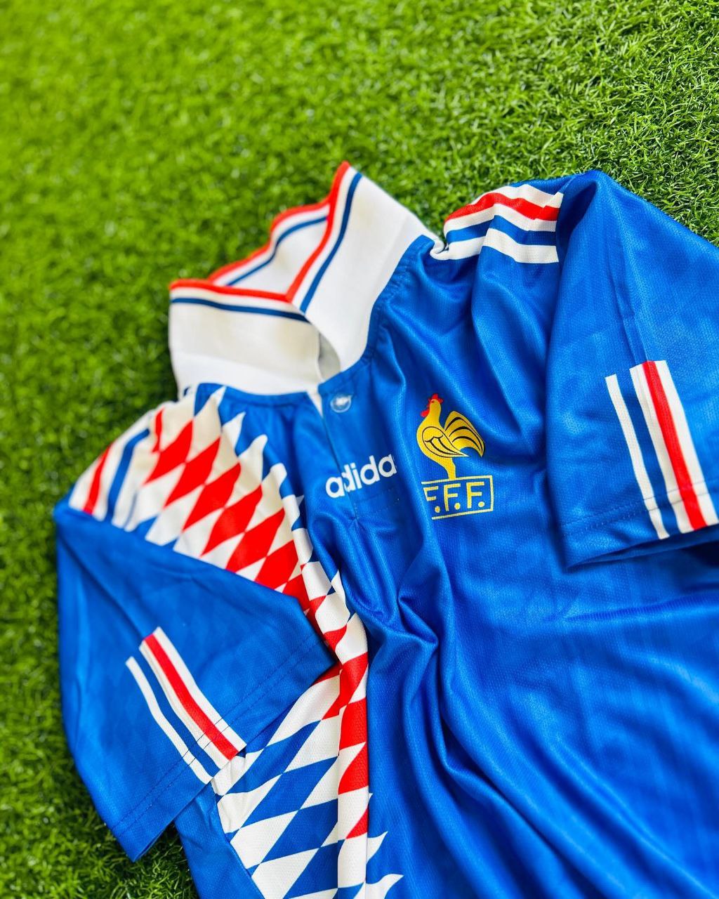 Zinédine Zidane France 1994 World Cup Blue Retro Jersey – 4