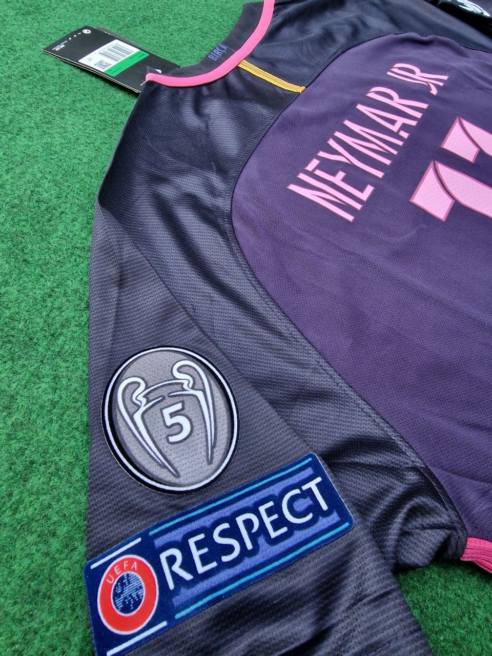 Neymar Jr Barcelona 14/15 Retro Pink Printing Long Sleeve Jersey – 6