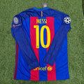 2016 Lionel Messi Barcelona Special Edition Football Jersey with World Championship Patch Football Jersey – Back View