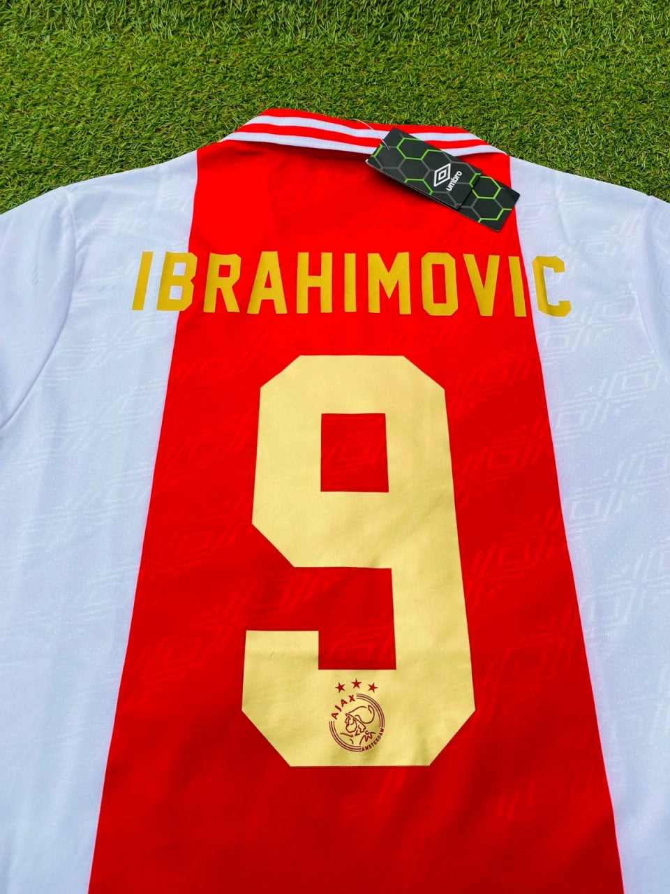 Zlatan Ibrahimovic Ajax Retro Golden Printing Football Jersey – Front View