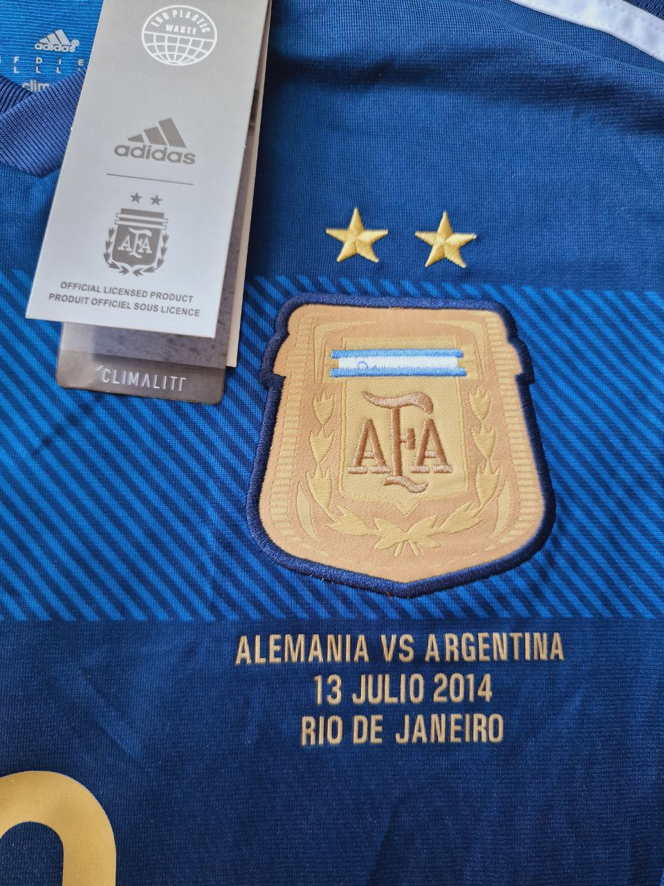 Lionel Messi Argentina 2014 World Cup Retro Football Jersey – 8