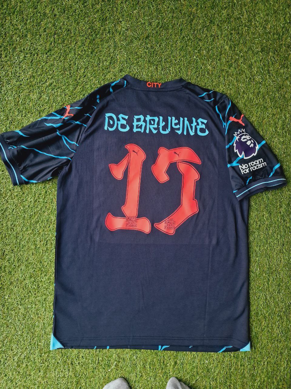 Kevin De Bruyne Manchester City Football Jerssey. – Back View