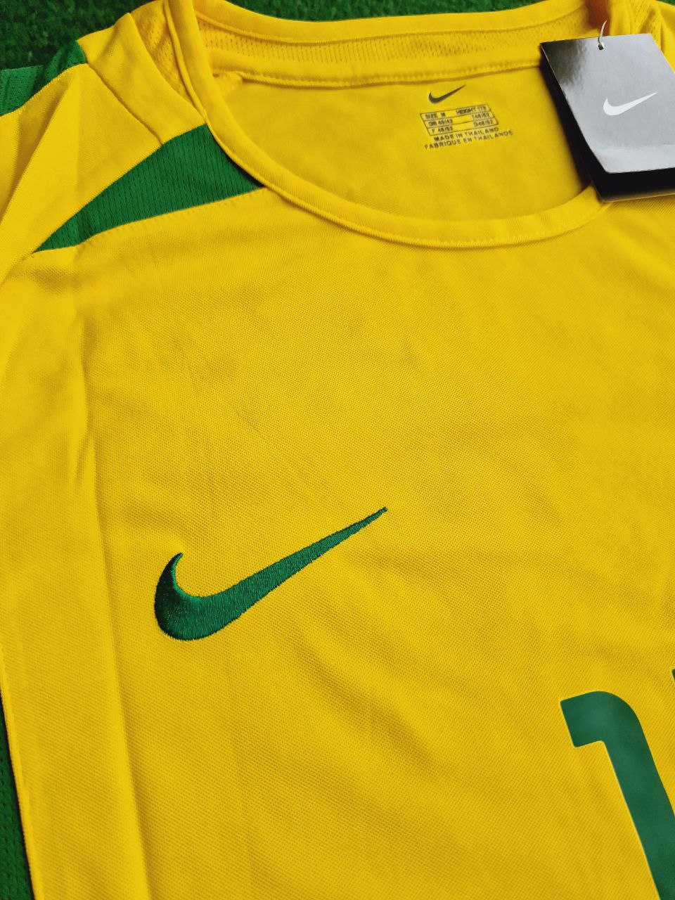Ronaldinho Brazil 2002 World Cup Retro Football Jersey – 5