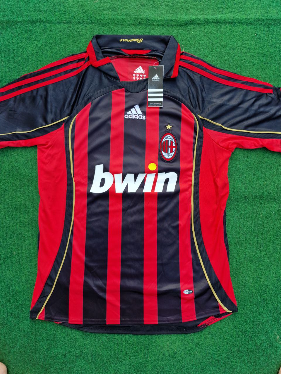 Clarence Seedorf 10 – AC Milan 2008-2009 Home Gold Printing Retro Kit Jersey – | | – 9