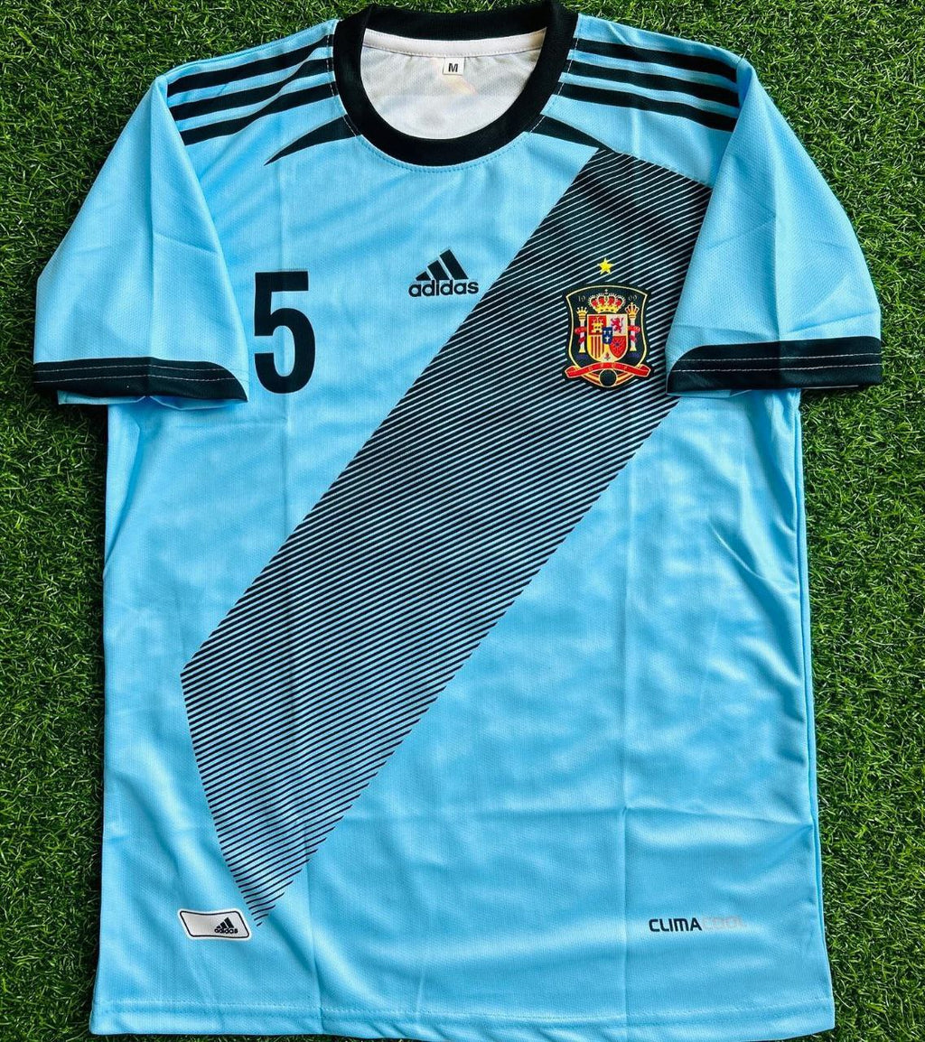 Carles Puyol 12/13 Spain Retro Jersey – Front View