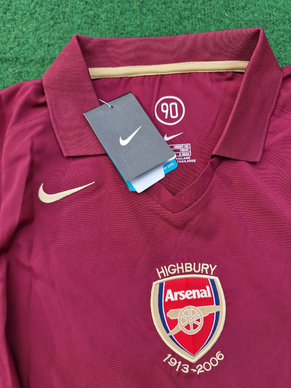 2006 Thierry Henry Arsenal Highbury Burguny Premier League Patch Retro Football Jersey – 7