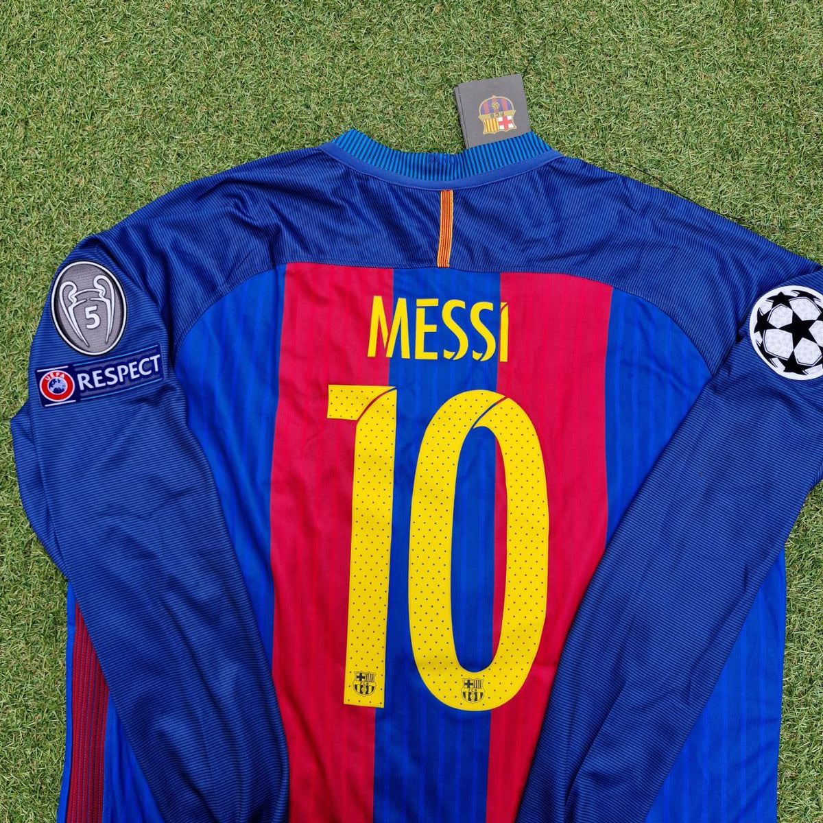 2016 Lionel Messi Barcelona Special Edition Football Jersey with World Championship Patch Football Jersey – 10