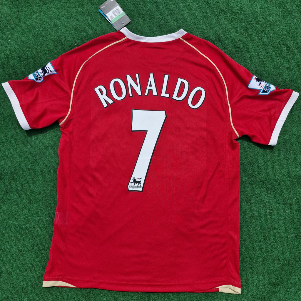 Cristiano Ronaldo #cr7 Manchester United 2006/07 Red Jersey – Detailed View
