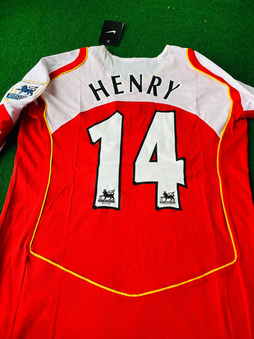 Thierry Henry Arsenal Retro Long Sleeve Football Jersey – Detailed View