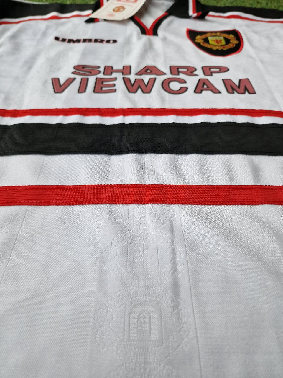 David Beckham Manchester United White Retro Football Jersey – 5