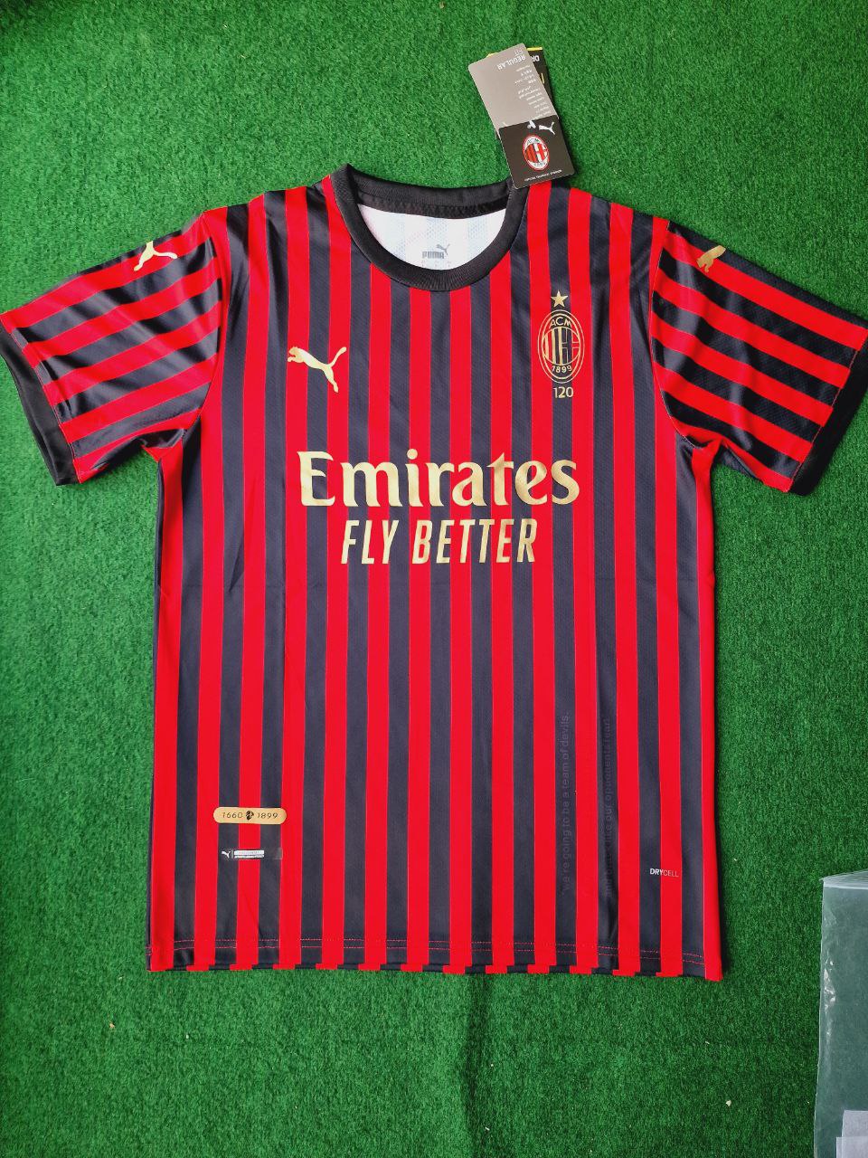 Zlatan Ibrahimović AC Milan 120th Anniversary Special Golden Retro Football Jersey – 4