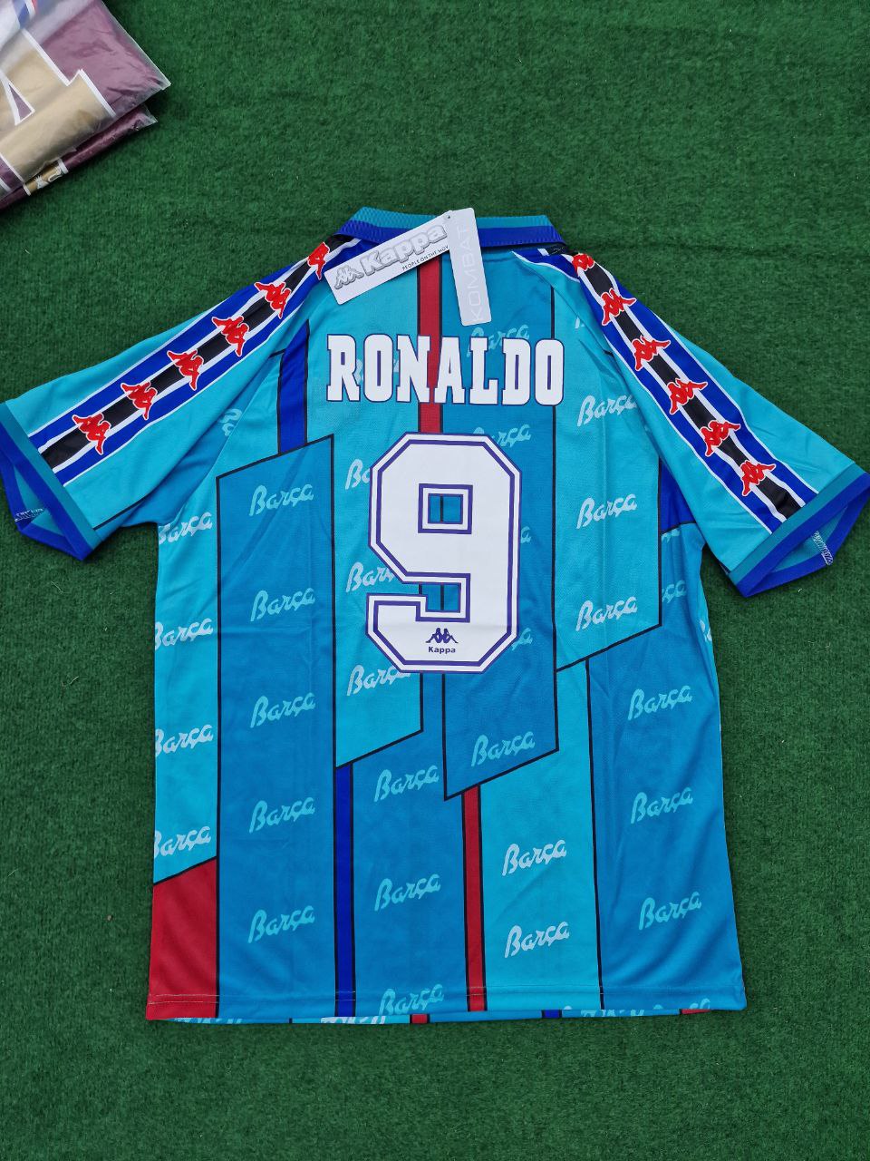 Ronaldo Nazario Barcelona 1996 1997 Retro Football Jersey – Back View