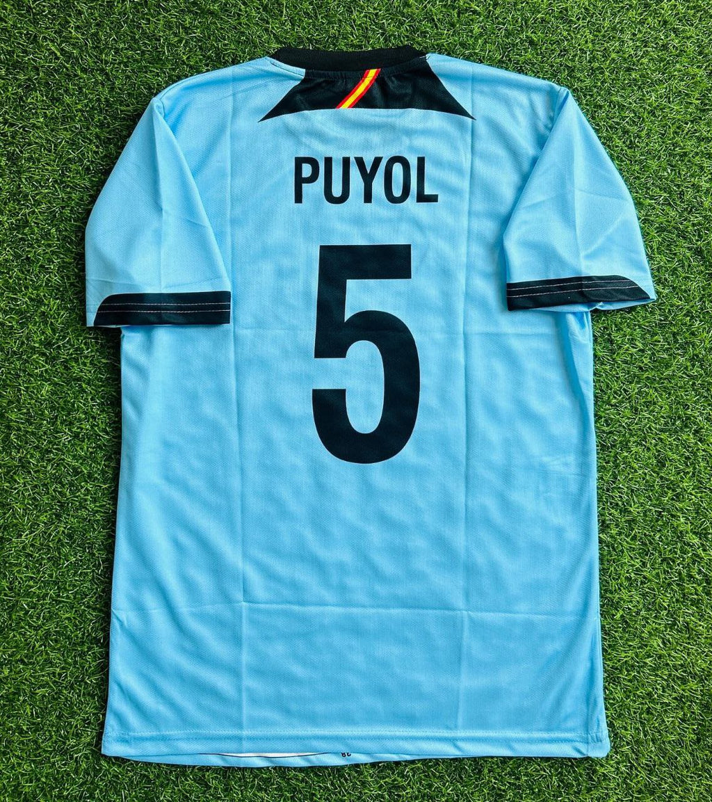 Carles Puyol 12/13 Spain Retro Jersey – Back View
