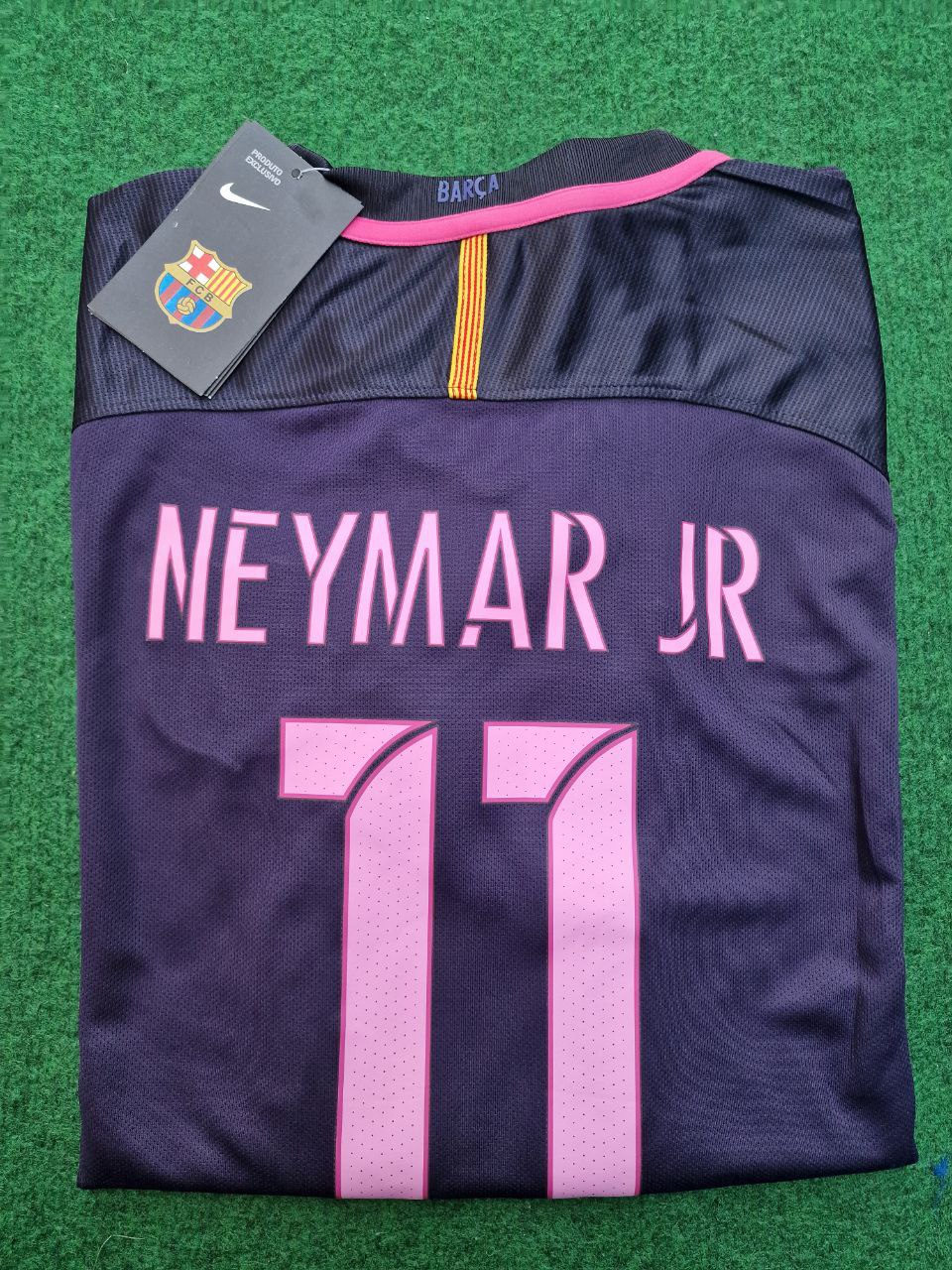 Neymar Jr Barcelona 2014/15 Retro Black Pink Kids Jersey Soccer KinderTrikot – 5