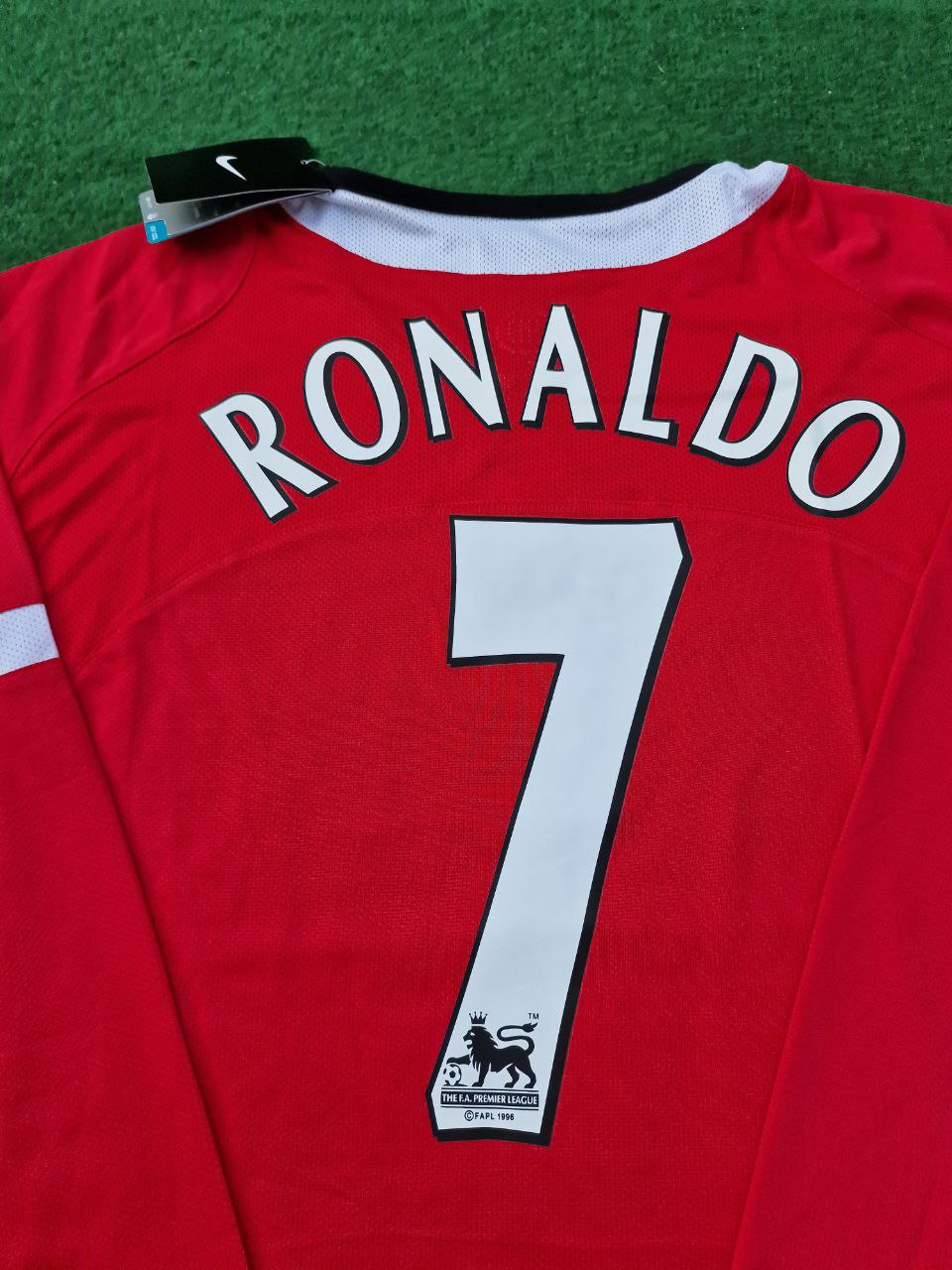 Cristiano Ronaldo Manchester United 2005 Champions League Patch Retro Kit Jersey – Detailed View