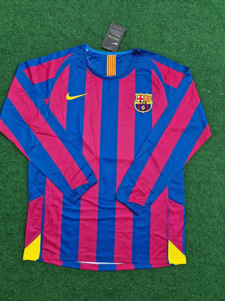 2005/06 Ronaldinho #10 Barcelona Long Sleeve Retro Football Jersey – 4