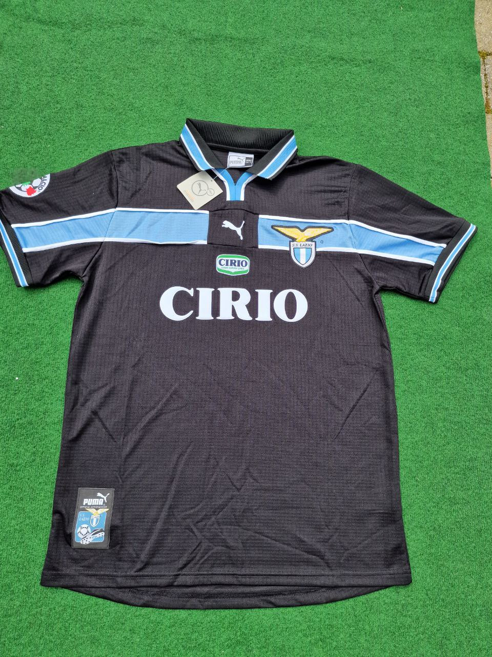 2000 Lazio Black Retro Football Jersey – Front View
