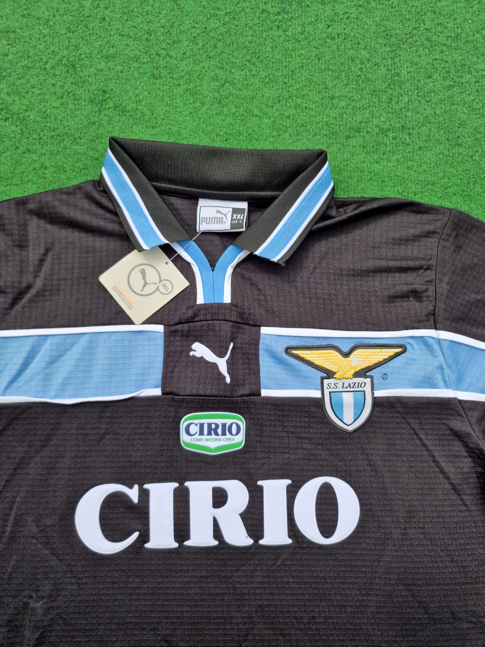 2000 Lazio Black Retro Football Jersey – Detailed View