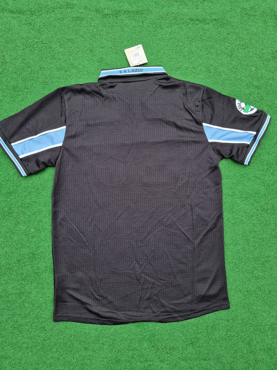 2000 Lazio Black Retro Football Jersey – Back View