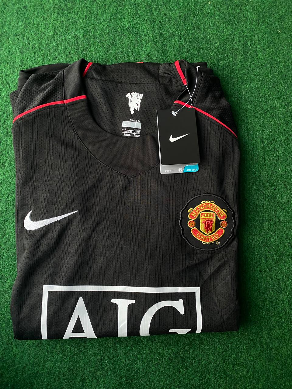 2007/08 Gary Neville Manchester United Black Retro Football Jersey – Detailed View