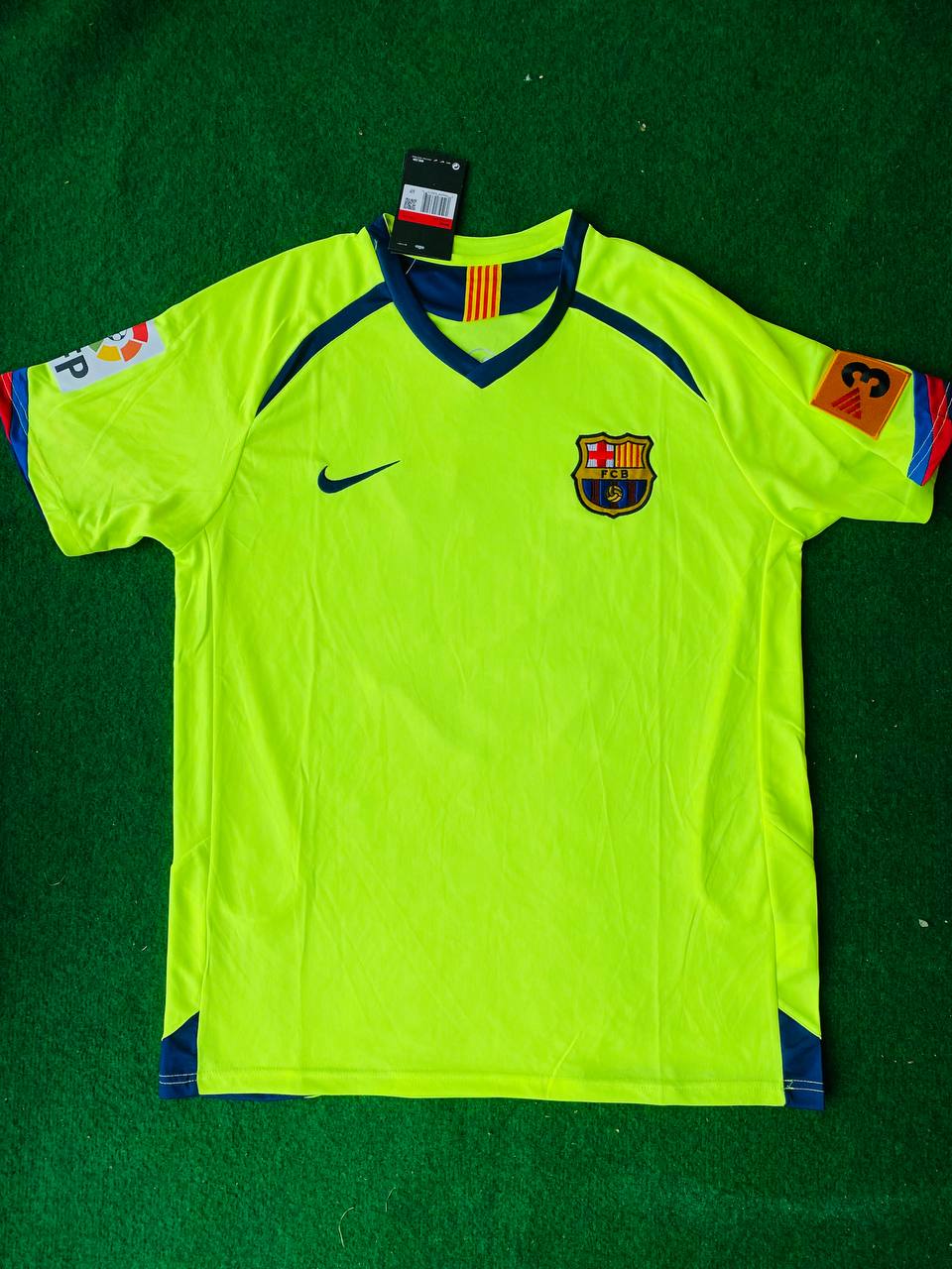 Lionel Messi #30 Barcelona 2005 2006 Green Yellow Retro Jersey – 6