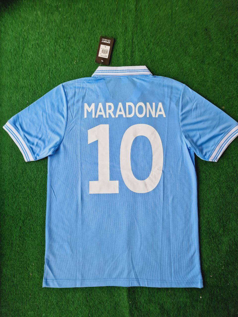 Diego Armando Maradona 10 - Napoli 1986 1987 Retro Football Jersey – Back View