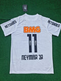 Neymar Jr Santos FC White Retro Football Jersey – Back View