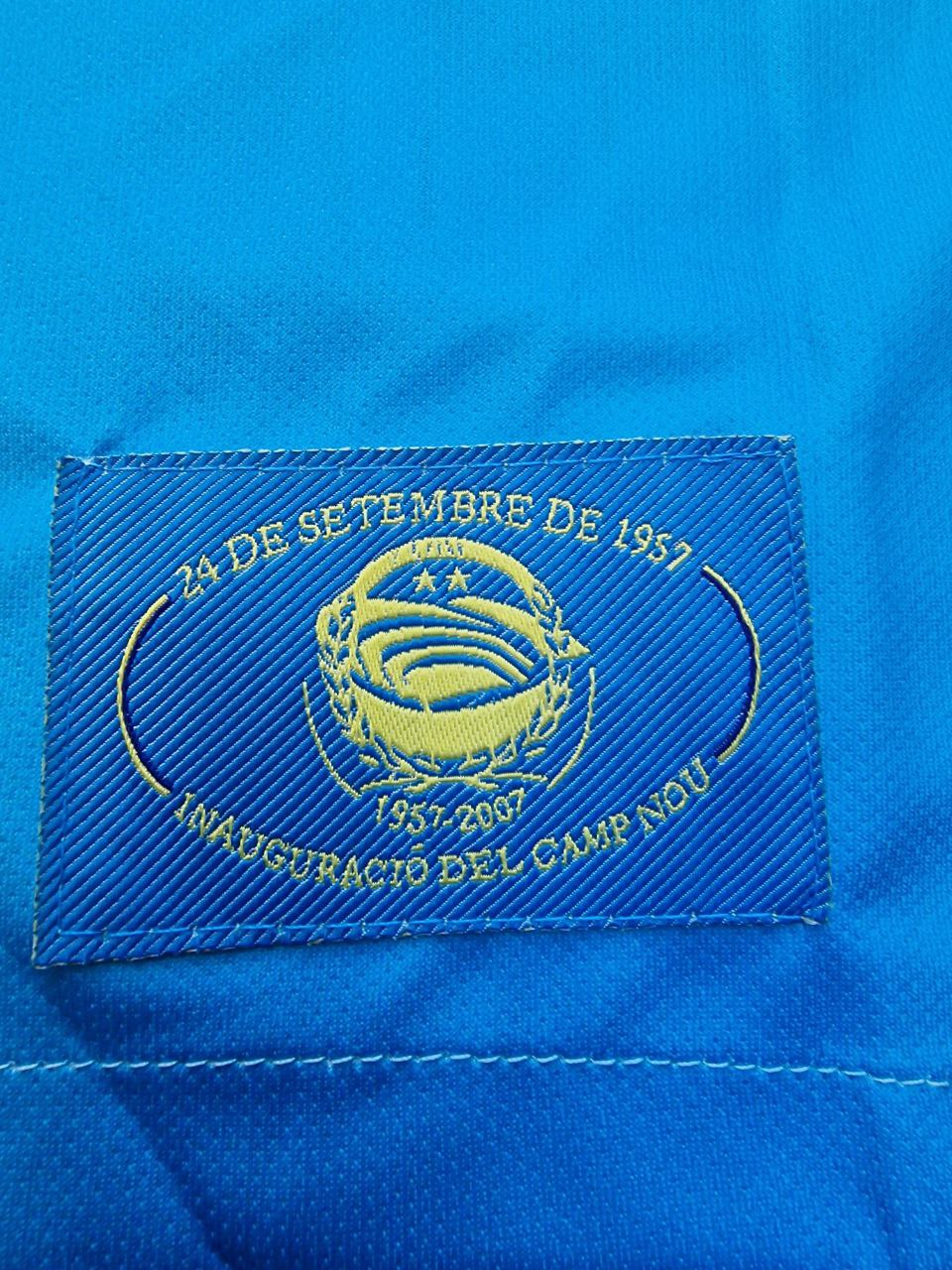 2007 Lionel Messi Barcelona 2008 Light Blue Yellow Number 19 Retro Football Jersey – 6