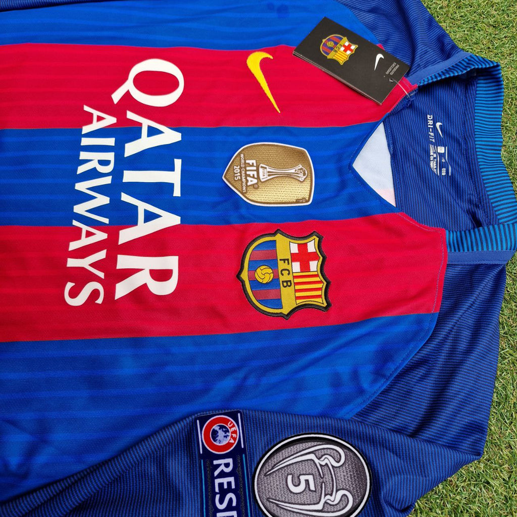 2016 Barcelona Special Edition Jersey with World Championship Patch Soccer Jersey – Lionel Messi – 7
