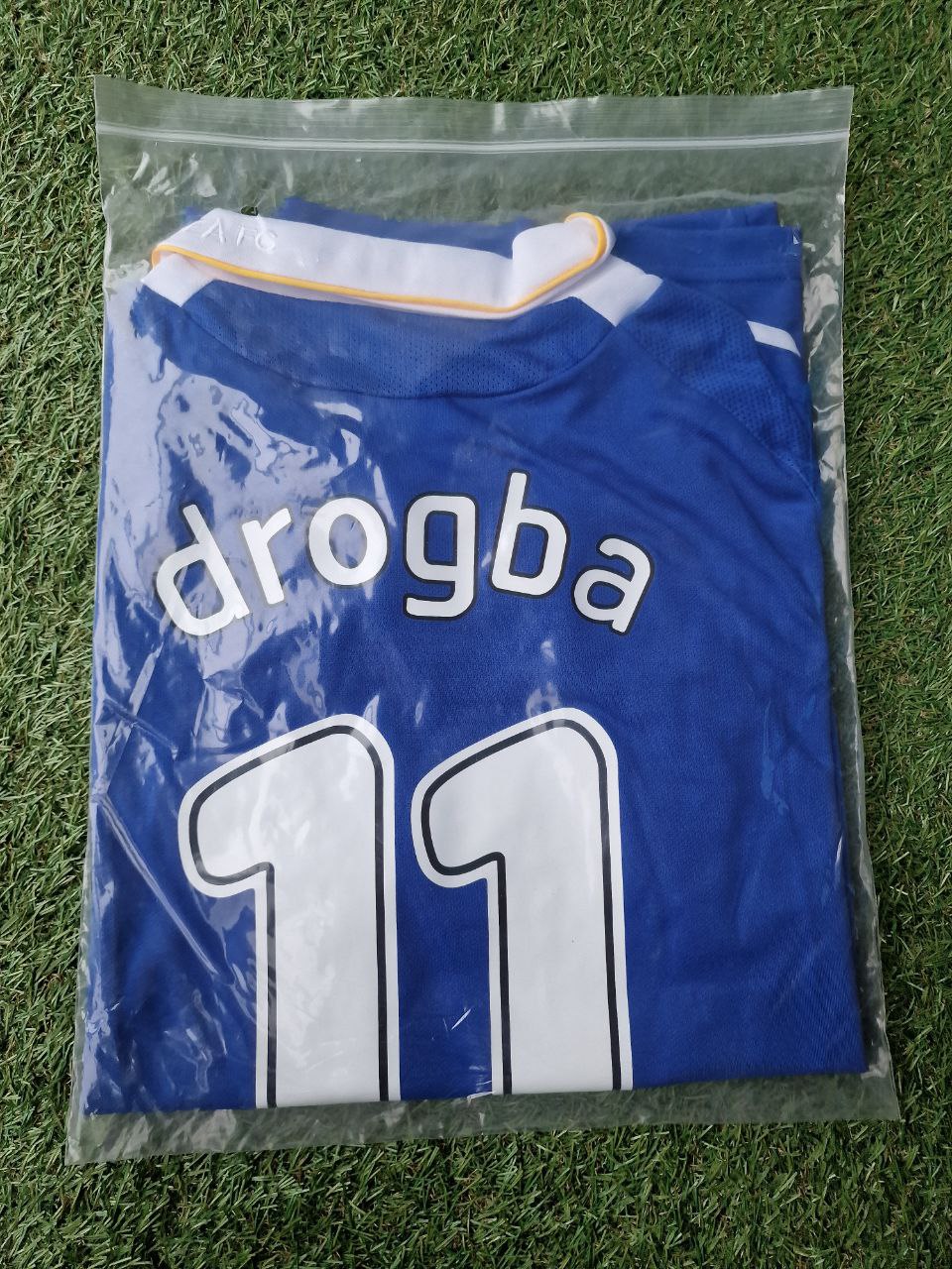 2008 Didier Drogba Chelsea Champions League Final Long Sleeve Football Jersey – 4