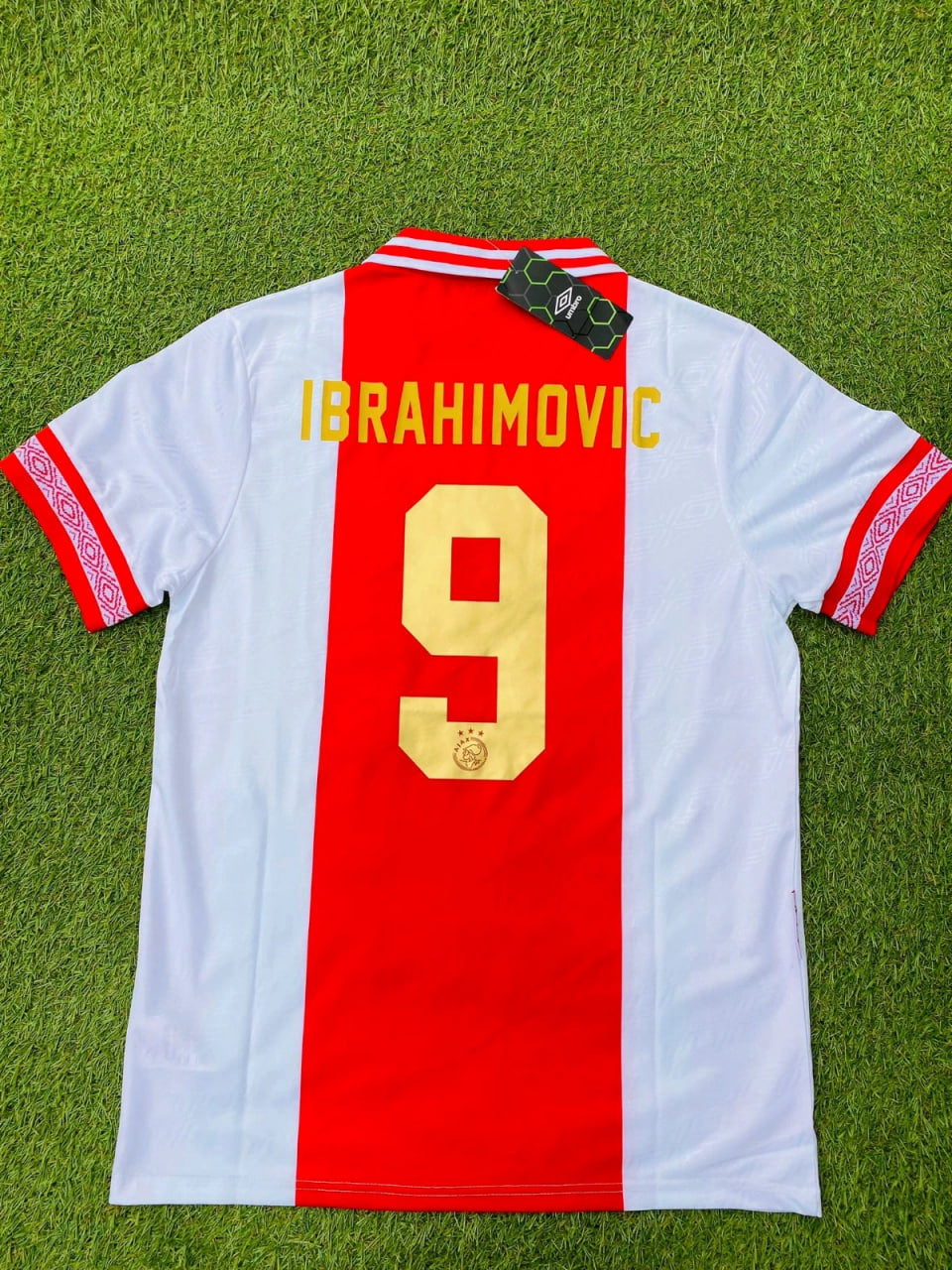 Zlatan Ibrahimovic Ajax Retro Golden Printing Football Jersey – Back View