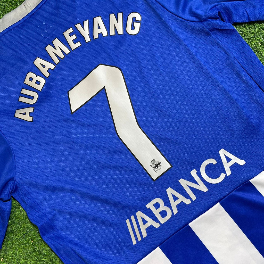 Pierre-Emerick Aubameyang Deportivo 2026/2027 New Season Home Blue White Football Jersey – Detailed View