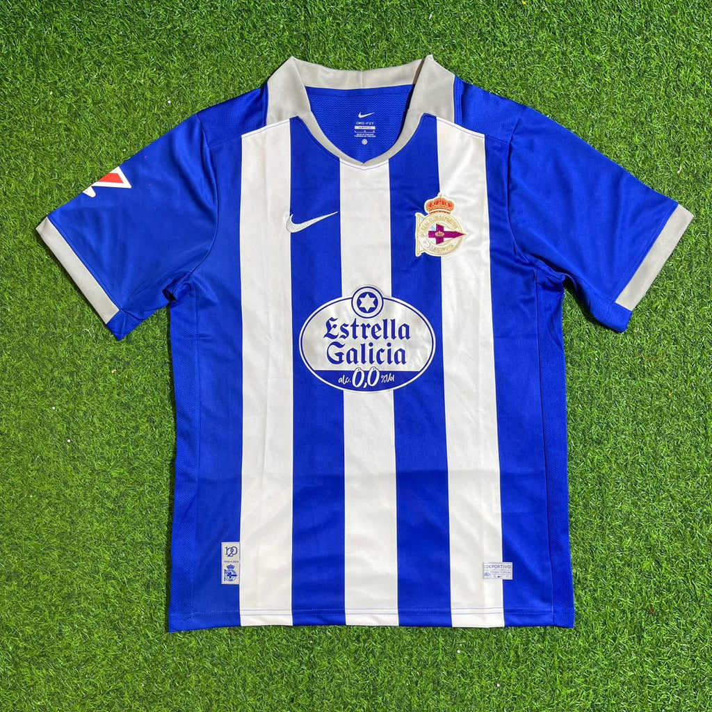 Pierre-Emerick Aubameyang Deportivo 2026/2027 New Season Home Blue White Football Jersey – Front View