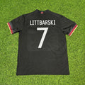 Pierre Littbarski #7 Germany Black Retro Football Jersey – Back View