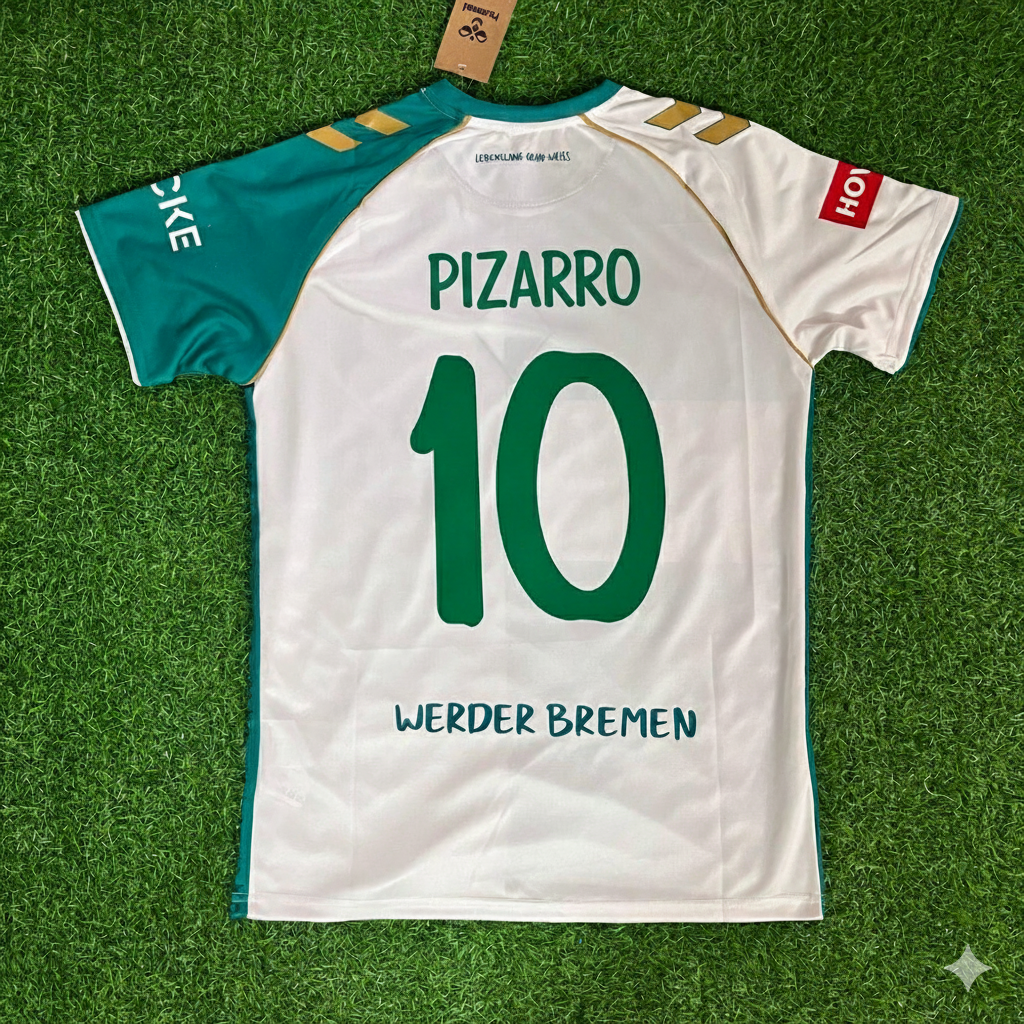 Werder Bremen Anniversary Jersey – Claudio Pizarro – Back View