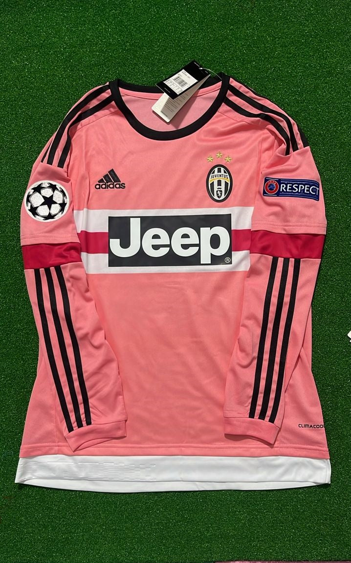 Leonardo Bonucci #19 Juventus Retro 2015-2016 Pink Jersey – Front View