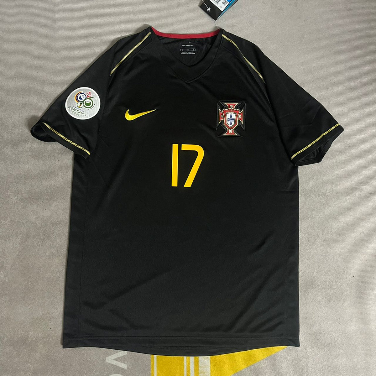 Cristiano Ronaldo #cr7 - Portugal 2006 World Cup Black Jersey – Front View