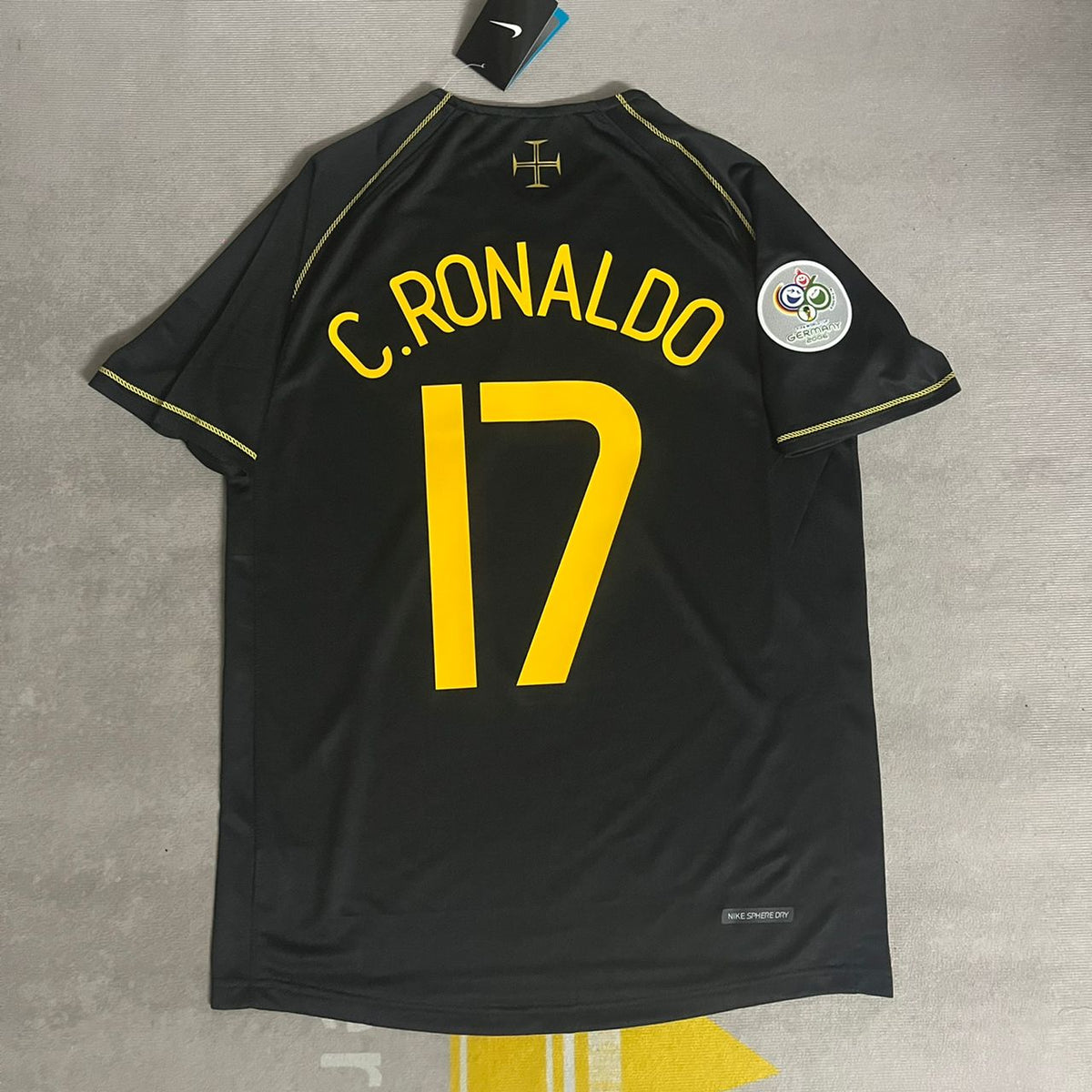 Cristiano Ronaldo #cr7 - Portugal 2006 World Cup Black Jersey – Back View