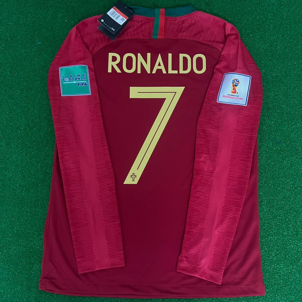 Cristiano Ronaldo Portugal 2018 World Cup Retro Jersey – Detailed View