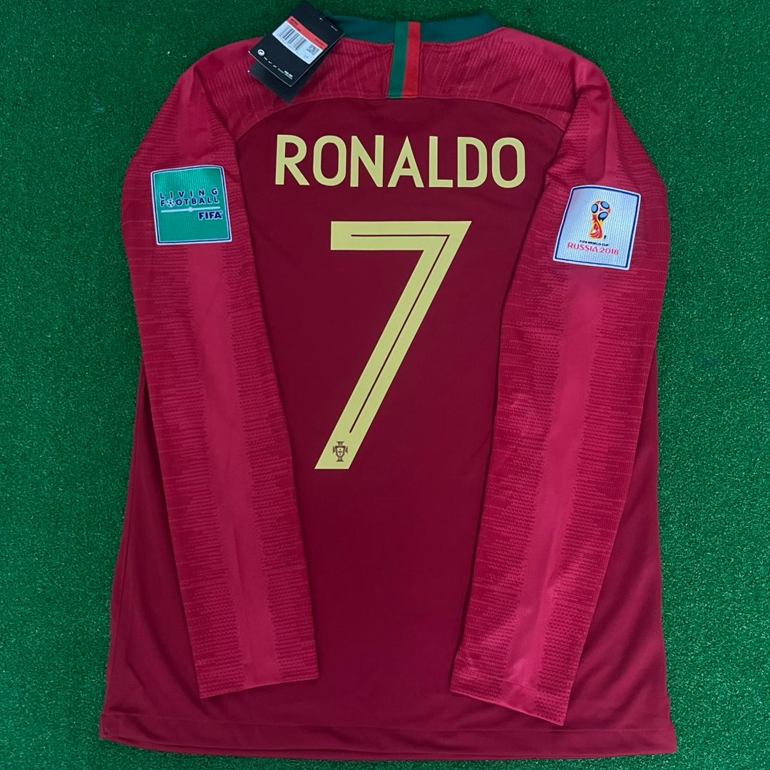 Cristiano Ronaldo Portugal 2018 World Cup Retro Jersey – Detailed View