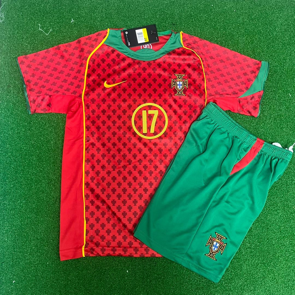 Cristiano Ronaldo Portugal 2004 Home Kids Kit – Kit Jersey for Children – | KinderTrikot | Enfant Personnalisable – 4