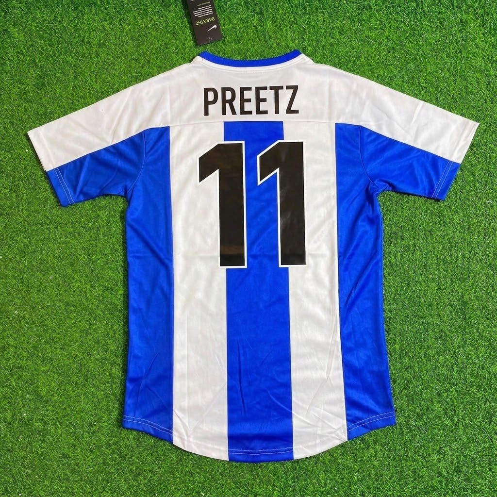 Michael Preetz Hertha Berlin 1999/00 Retro Football Jersey Kit – Back View