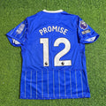 Promise David #12 Brighton 2026/2027 New Season Home Blue Football Jersey – Back View